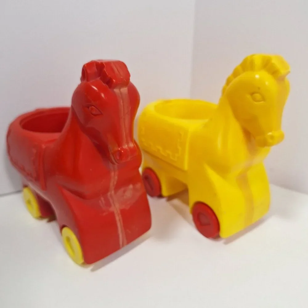 Illco Disney Mickey Donald Rolling Horse For Castle Playset Vintage - Picture 12 of 14